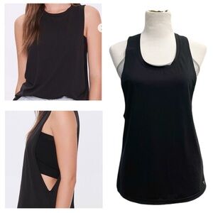 F21 Active - Moisture Wicking Muscle Tee Tank Top | Black, Small